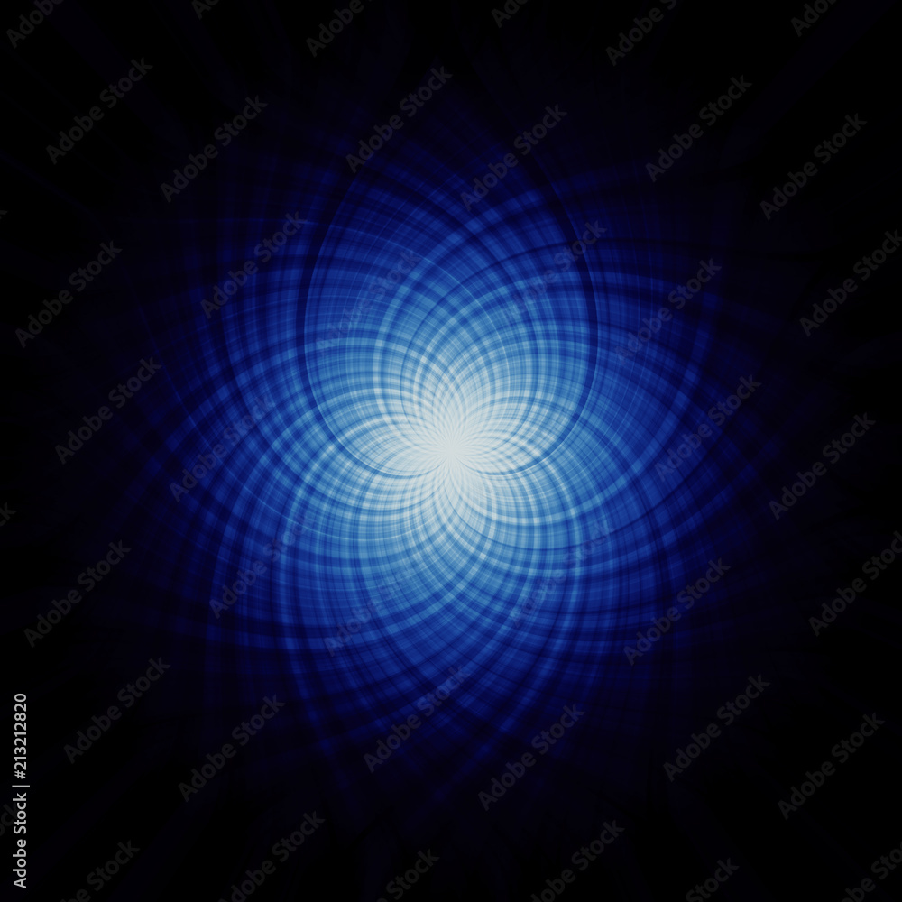  abstract colored star on a black background