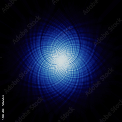  abstract colored star on a black background