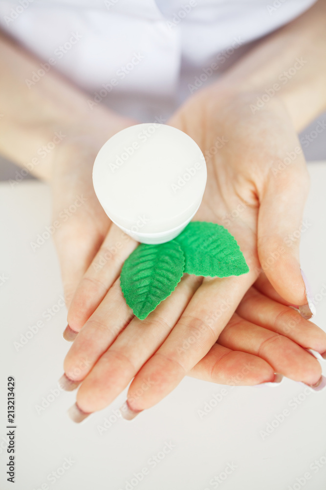Woman Hand Cream. Close Up of Hands With Cream or Therapeutic Salve Woman Hand Cream. Close Up of Hands With Cream or Therapeutic Salve