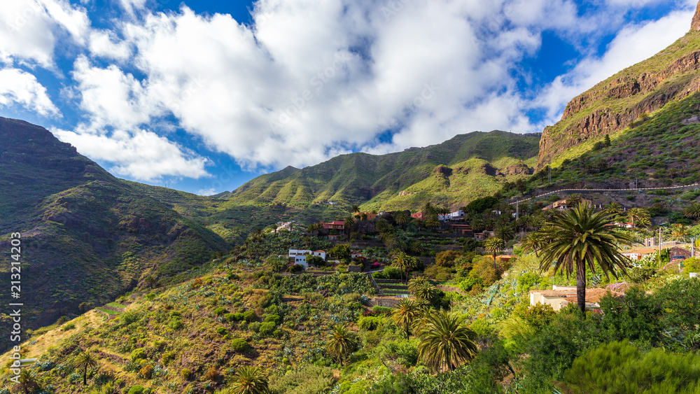 Masca village, the most famous tourist destination in Tenerife, Spain.
