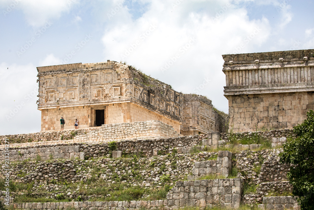 Uxmal Pyramids in Yucatan, ruins Uxmal Pyramids in Yucatan, ruins