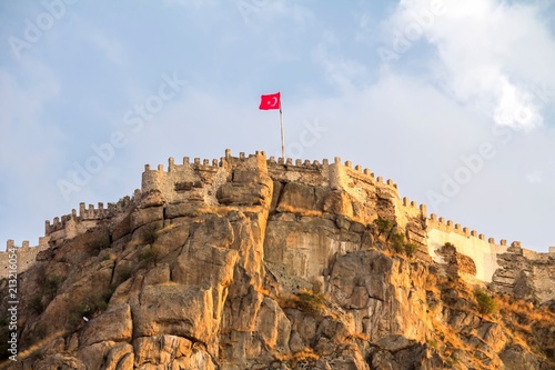 ancient historic castle in Afyon Karahisar, Turkey