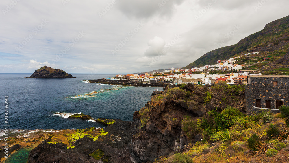 Fototapeta premium Garachico village on coastline of Tenerife, Spain.