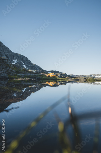 Tenting in the mountains