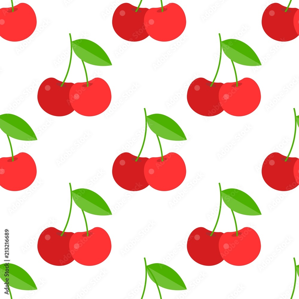 Cherry seamless pattern for use as wrapping paper gift or wallpaper and printing, summer fruit theme Cherry seamless pattern for use as wrapping paper gift or wallpaper and printing, summer fruit theme