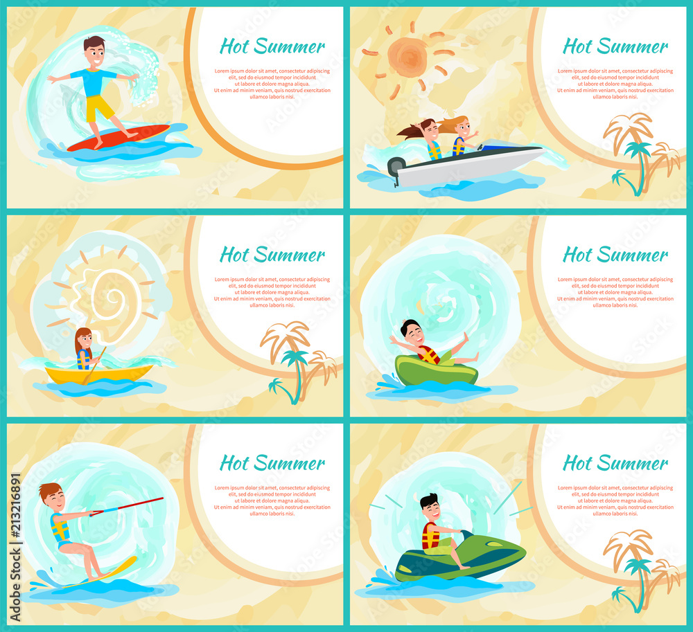 Hot Summer Collection Poster Vector Illustration
