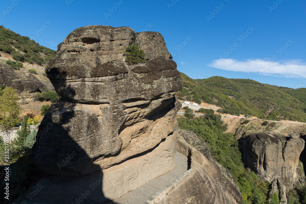 Amazing landscape of Rocks formation near Meteora, Thessaly, Greece