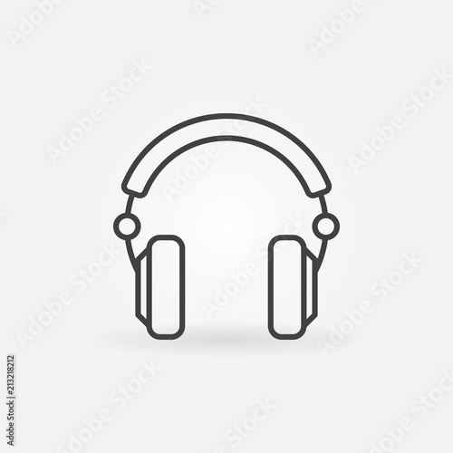 Over-Ear Headphones vector outline icon or symbol