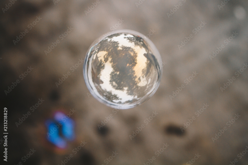 Shiny Droplet Bubble / Glassy Sparkling Shiny Droplet Bubble On Gray Background. Shiny Droplet Bubble / Glassy Sparkling Shiny Droplet Bubble On Gray Background.