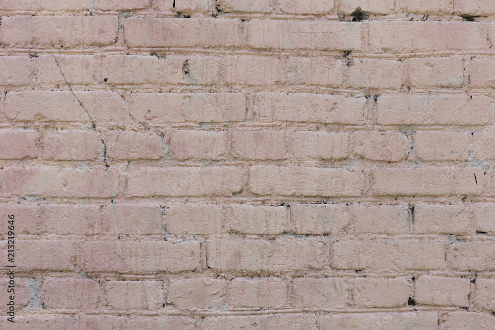 Fototapeta premium pink painted stone bricks wall pattern texture background