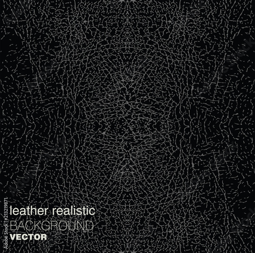 Vector realistic black leather texture