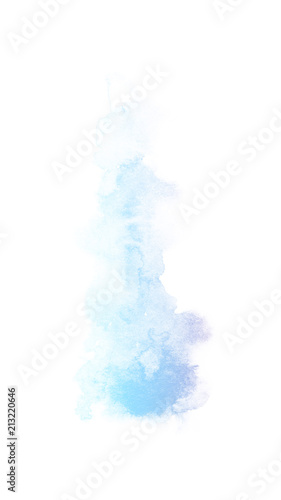 rainbow watercolor splash backdrop isolated on white, for text,tag, logo, design. color like light blue.sky, violet, purple, magenta, pink