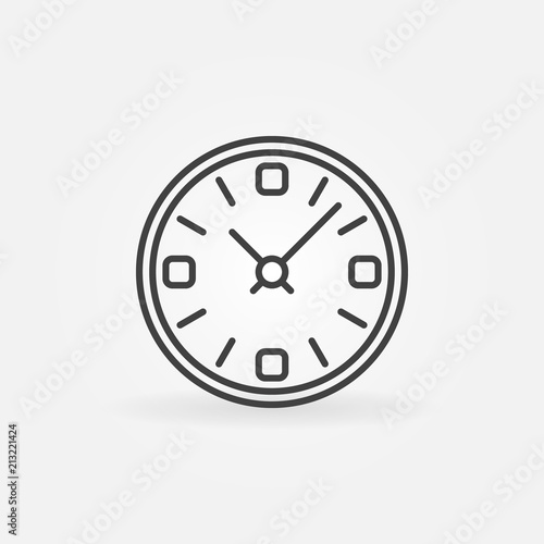 Time outline icon. Vector clock concept symbol