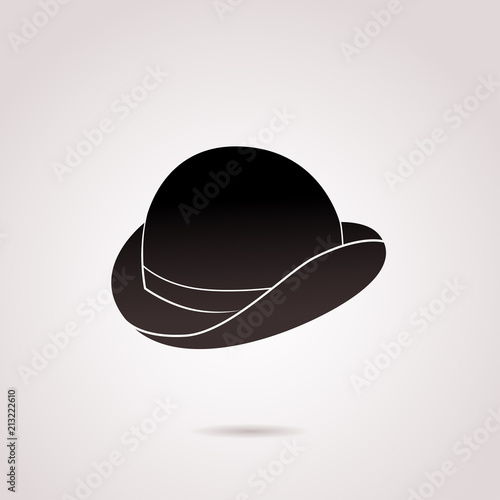 Bowler vector icon.