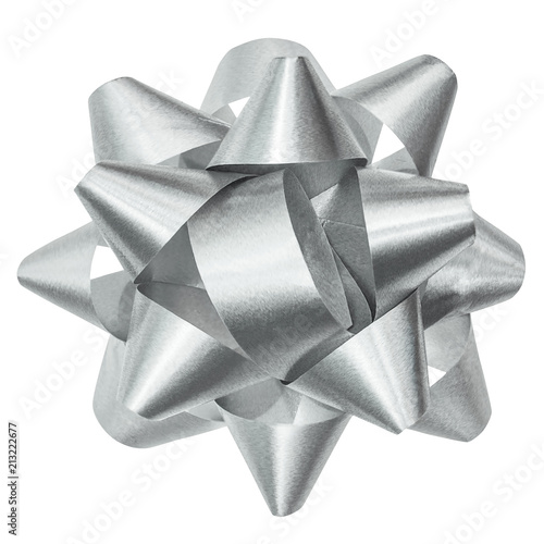 Silver bow isolated clipping path