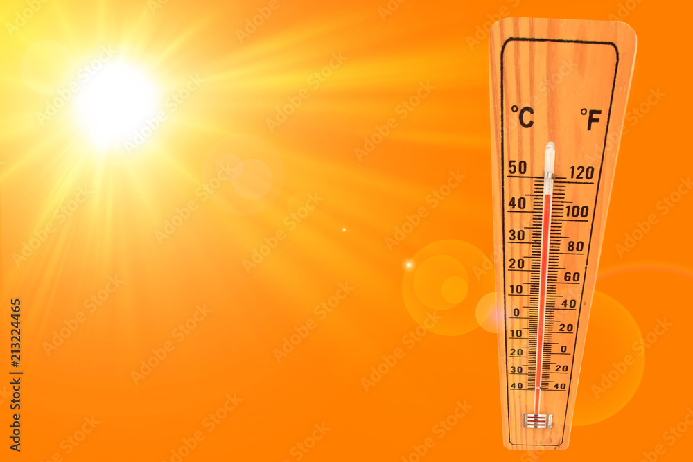 Fototapeta premium Hot sun Thermometer 