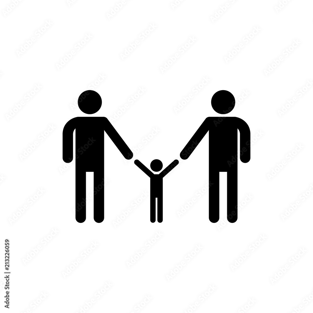 LGBT, Gay family icon. Simple isolated logo of gay family. Vector illustration. LGBT, Gay family icon. Simple isolated logo of gay family. Vector illustration.