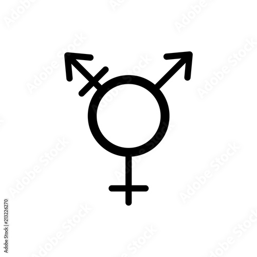 LGBT. Transgender symbol isolated vector icon