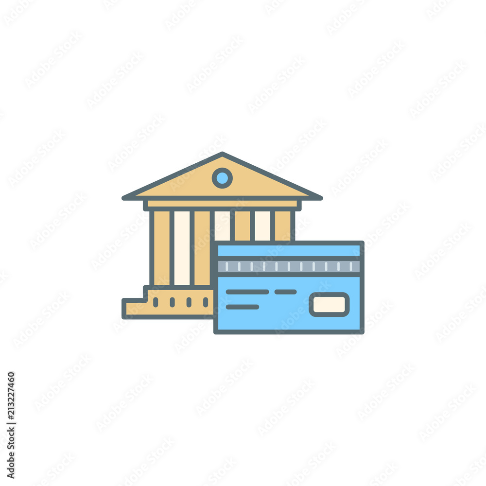 bank and credit card dusk style line icon. Element of banking icon for mobile concept and web apps. Dusk style bank and credit card icon can be used for web and mobile bank and credit card dusk style line icon. Element of banking icon for mobile concept and web apps. Dusk style bank and credit card icon can be used for web and mobile