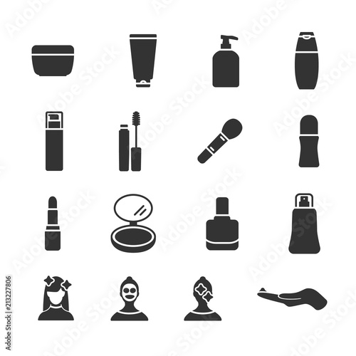 Vector image set of cosmetics icons.