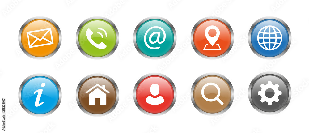 Web Kontakt Symbole Web Kontakt Symbole