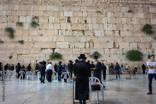 People praying at the Western Wall in Jerusalem