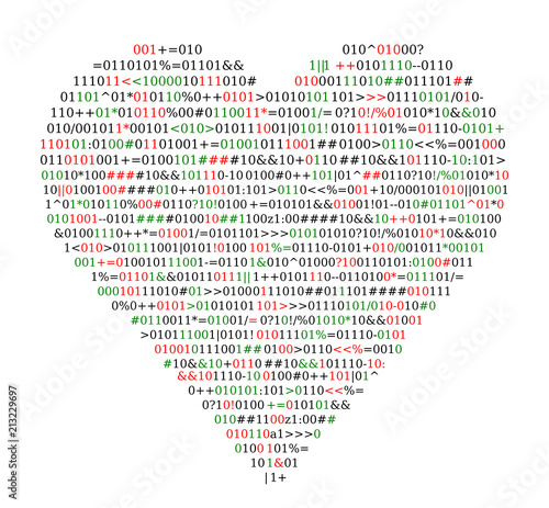 Source code, shape heart