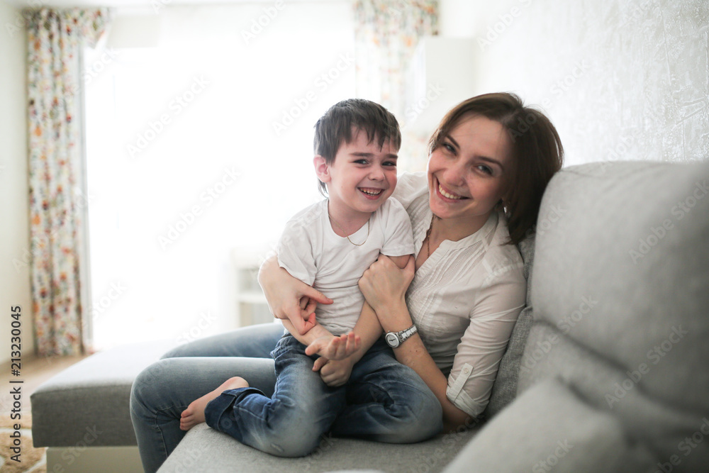 Mom and son together, gentle hugs relationships Mom and son together, gentle hugs relationships