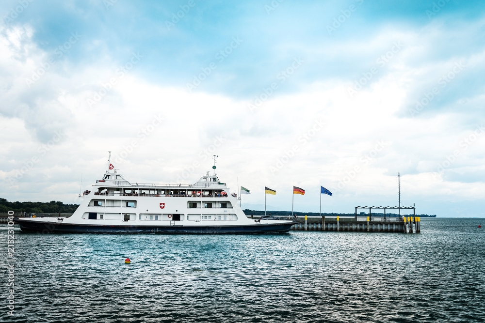 Sightseeing cruise at Lake Constance Harbor, Germany Sightseeing cruise at Lake Constance Harbor, Germany