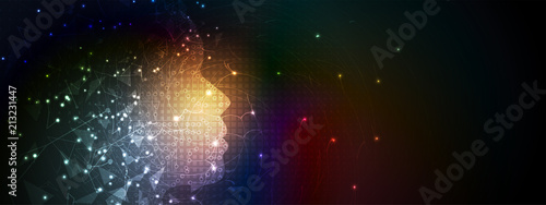 Neural network concept. Connected cells with links. High technology process. Abstract background