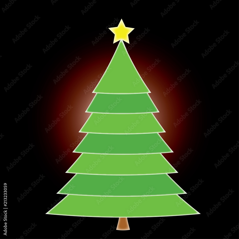 Empty spruce. A simple empty green tree with a star, format vector and jpg. Empty spruce. A simple empty green tree with a star, format vector and jpg.