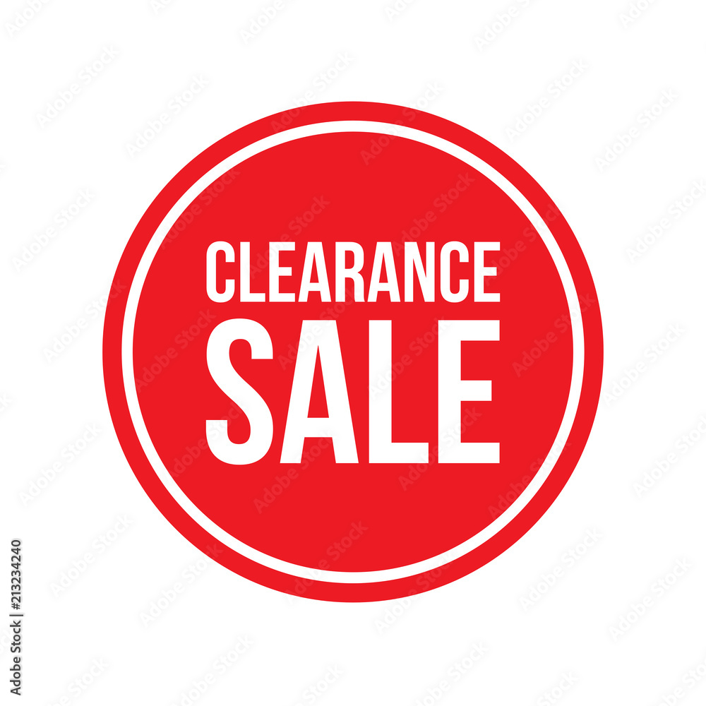 Clearance Sale Sign Circular Stock Vector