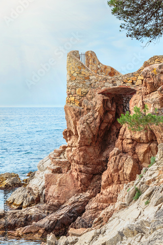 Mediterranean sea landscape. Lloret de Mar, Costa Brava, Spain.