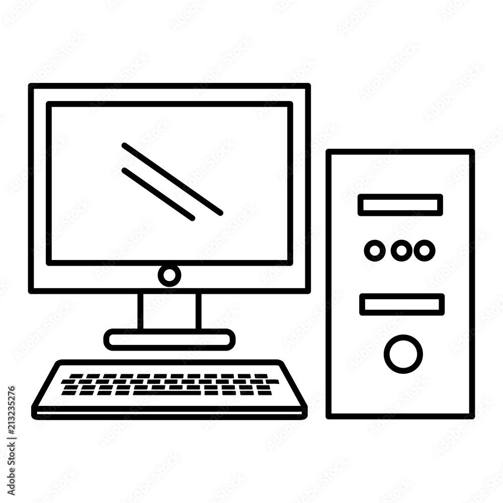 computer desktop isolated icon computer desktop isolated icon