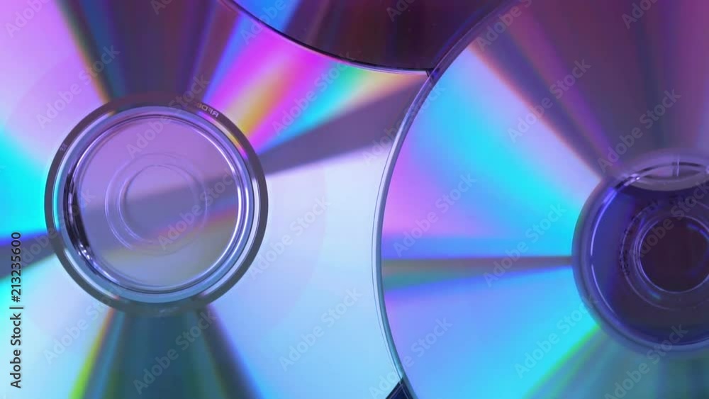 Rotation of a used CD Discs HD Rotation of a used CD Discs HD