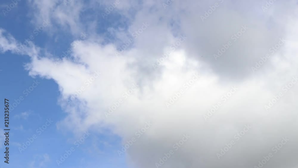 Timelapse of movement white cloud on blue sky background Timelapse of movement white cloud on blue sky background