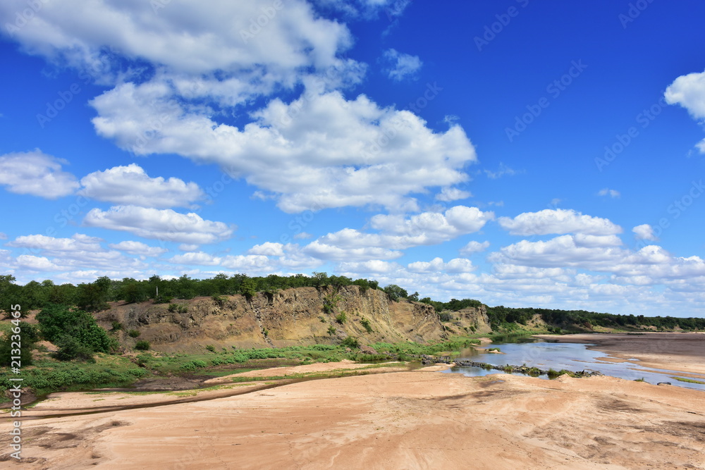 Letaba river in Kruger National park in South Africa
