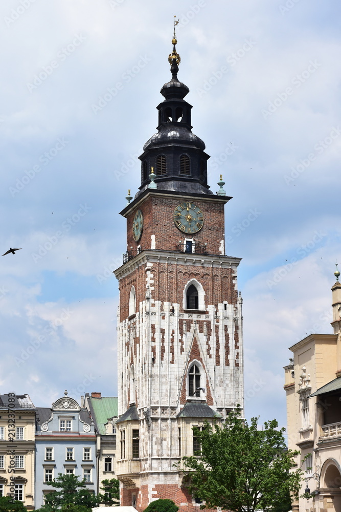 town hall in Cracow city in Poland