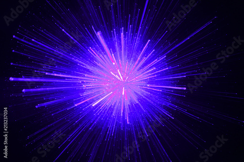 Colorful blue-purple Lights explosion