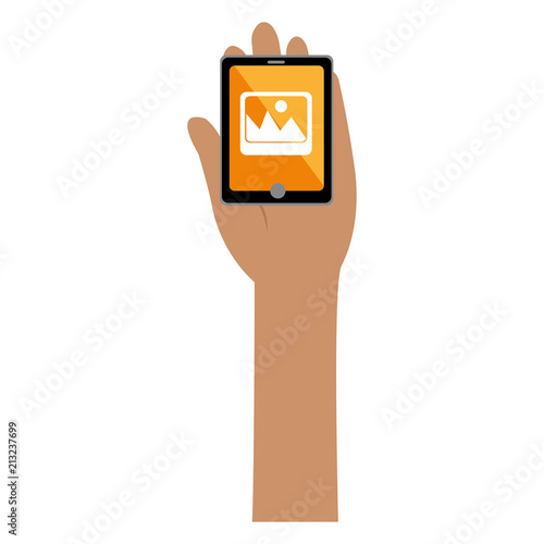 user with smartphone device