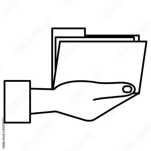 hand human with folder