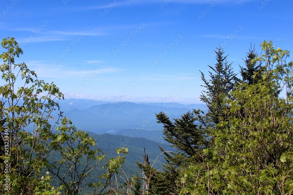 A beautiful sunny clear morning in the smoky mountains. A beautiful sunny clear morning in the smoky mountains.
