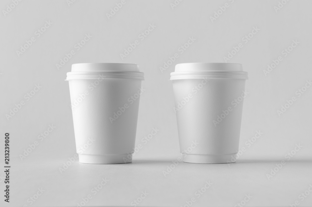 White + Silver 8oz Double Wall Paper Cup, Capacity: 278.84 ML