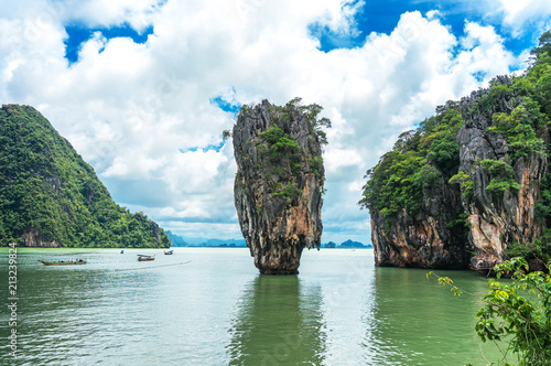James Bond Island also call Nail Island, is a small limestone cliff, vertical stand on the sea with 20 metres high. Its diameter ranging in the top around 8 metres and bottom around 4 metres.