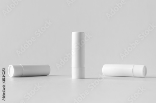 Lip balm packaging mock-up. photo