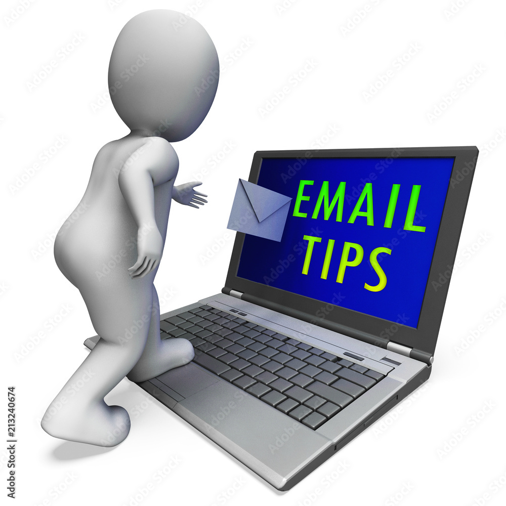 Email Tips Online Postal Solution 3d Rendering Email Tips Online Postal Solution 3d Rendering
