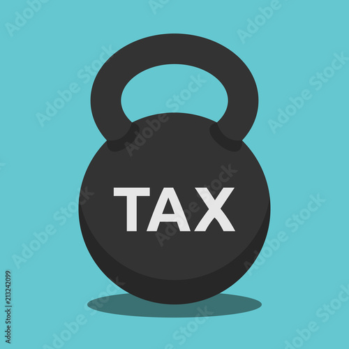 Kettlebell, weight, tax concept