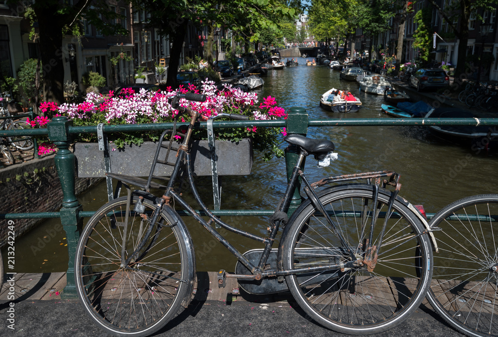 Summer on the Brouwersgracht, Amsterdam, Netherlands