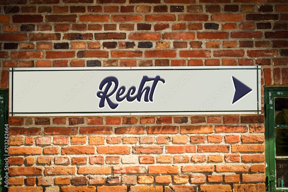Obraz premium Schild 318 - Recht