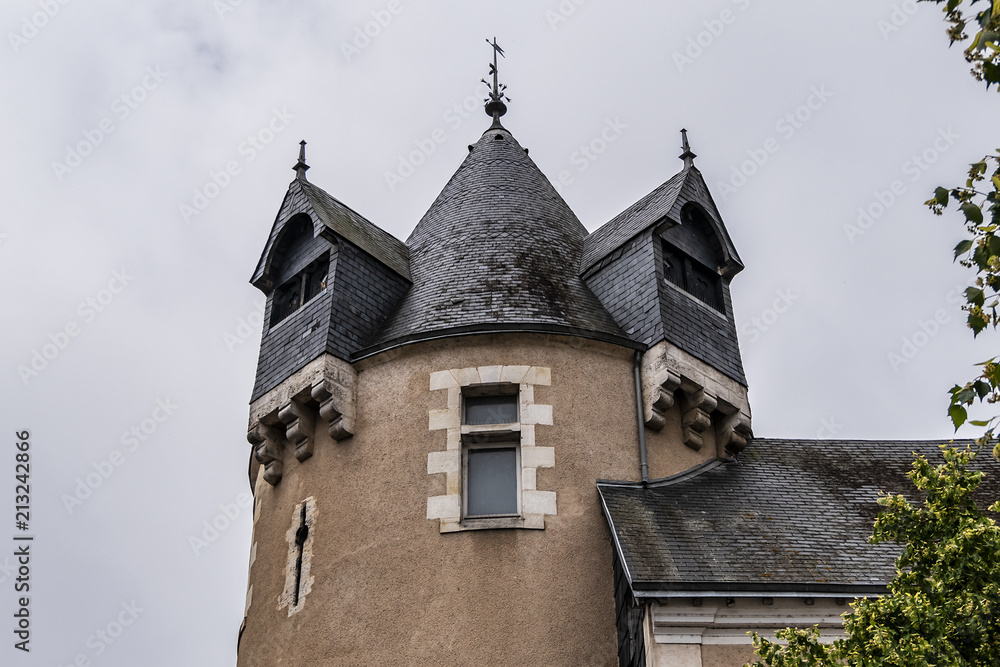 White Tower (La Tour Blanche) on Rue de la Tour Neuve. La Tour Blanche - defensive tower was built in 14th - 15th centuries. Orleans is a city in north-central France, 111 km southwest of Paris.